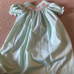 Long smocked Christmas dress